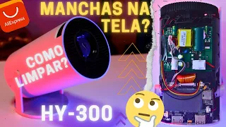 Projetor Inteligente, BARATO e SUJO! 🤣 HY-300 do Aliexpress. Como fazer a limpeza do projetor HY-300