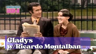 Gladys with Ricardo Montalban |  Rowan & Martin's Laugh-In