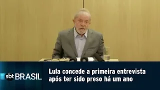 Lula concede a primeira entrevista após ter sido preso há um ano | SBT Brasil (26/04/19)