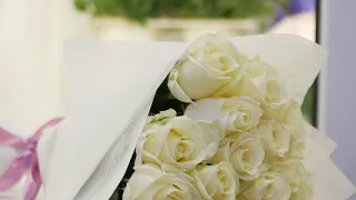 Купить 15 белых роз в Минске - Доставка цветов Dolinaroz.by