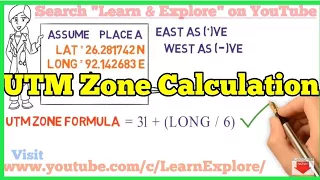 UTM Zone Calculation Formula | 31+(Longitude/6)