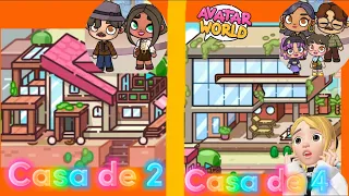 CASA PARA 2  VS  CASA PARA 4 EN AVATAR WORLD #avatarworld #pazu