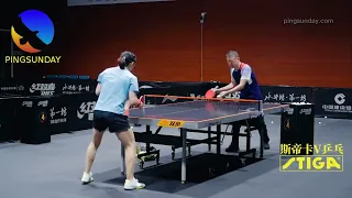 Chen Meng multiball 2023 with coach Ma Lin