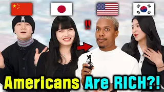 Japanese, Korean, Chinese React to Top 10 Things Non-Americans Don't Know About USA!