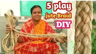 5-Play Jute Braid Rope making || Handmade Jute DIY Craft