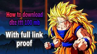 Dragon Ball Z Tenkaichi tag team highly compressed in 100 mb