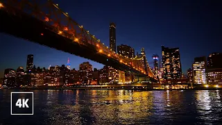 New York Night Walking Tour ✨Best Views of Manhattan from Roosevelt Island, NYC