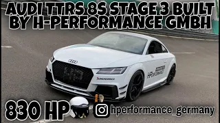 Audi TT-RS 8S Stage 3 built by H-Performance GmbH @dragy acceleration from 0-300 km/h