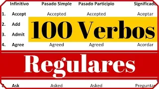 Los 100 verbos regulares más usados en inglés con pronunciación y significado en español