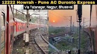 12222 Howrah - Pune AC Duronto Express Full Journey Coverage | Major Station Skips & Overtakes