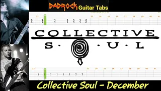 December - Collective Soul - Guitar + Bass TABS Lesson (Request)