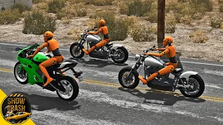 HARD Motorbike Crashes - BeamNG Drive