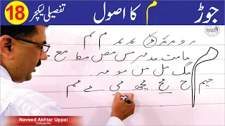 OPAL Urdu Handwriting, Use  "MEEM  میم  in start, middle and end of Urdu words