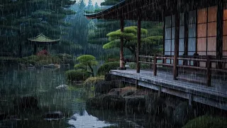 Listen to the sound of rain in a Japanese garden | work, study, meditation, concentration, sleep