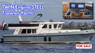 €1.175M STEEL Liveaboard TRAWLER YACHT For Sale! | Privateer 50 Trawler