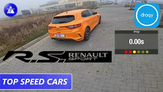 Renault Megane R.S. TCe 280 TOP SPEED DRIVE ON GERMAN AUTOBAHN/Dragy acceleration 0-100/100-200 km/h