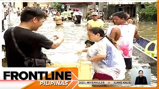 Baha sa Hagonoy dulot ng nagdaang bagyo, lalo pang tumaas dahil sa high tide | Frontline Pilipinas