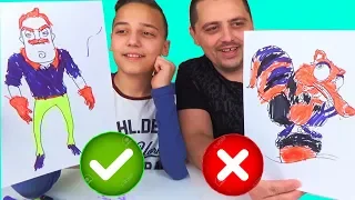 ТРИ Маркера ЧЕЛЛЕНДЖ 3 MARKER CHALLENGE рисуем Необычными СПОСОБАМИ Привет Сосед белка Грю