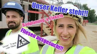 Bauvlog #3 | Bad und Elektrik Planung | Betonoptik | Fliesen ausgesucht | Keller steht!! | Lilibeth