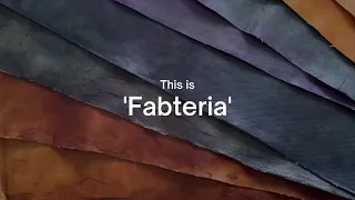 Fabteria: leather-like material grown by bacteria