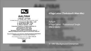 Aaliyah - 4 Page Letter (Timbaland's Main Mix)