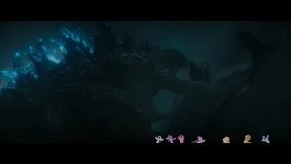 Ponies watch Godzilla vs Ion Dragon