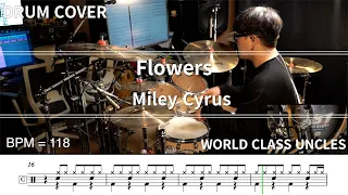 Miley Cyrus - Flowers [ drum cover, score, drum sheet ]