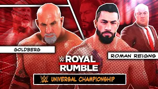 Wwe 2k20 : Roman Reigns vs Goldberg - Wwe Royal Rumble 2022 | Universal Championship | Full Match