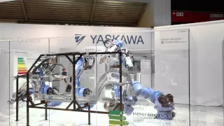 Energy saving spot welding cell - YASKAWA @ Automatica 2014