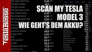 Tesla Model 3 Akku nach 32.500 Kilometer - Werte Daten Degradation - Scan My Tesla OBD