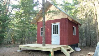 Remote Off Grid Cabin.....staining & tongue & groove