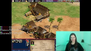 JUGANDO AGE OF EMPIRES II en coreano (primer juego que jugue de niña)