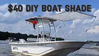 DIY BOAT SUN SHADE - Quick deployable and affordable option!