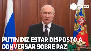 Putin diz que está disposto a conversar sobre a paz com a Ucrânia