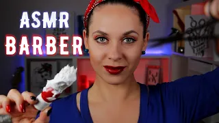 ASMR Relaxing BARBER roleplay Shave and Haircut