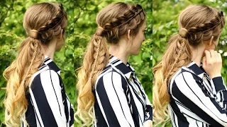 Stacked Braid Ponytail Tutorial | Ponytail Hairstyles | Braidsandstyles12