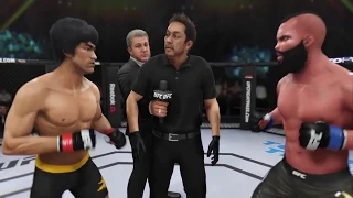 Bruce Lee vs. Mr. T (EA Sports UFC 3) - CPU vs. CPU - Crazy UFC 👊🤪