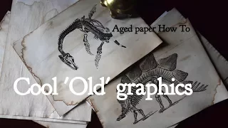 Cool old retro graphics  - how to make paper look old (aging technique)