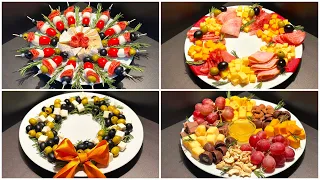 Christmas SNACK PLATE for your guests! 4 options for beautifully serving snacks for the holiday!