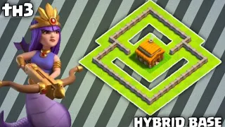 New Town Hall 3 (th3) Best With Town Hall in the Center - Clash of Clans | Daizen Gaming
