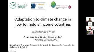 IEU Virtual Talk: Overview of evidence gap and intervention heat maps of climate change adaptation