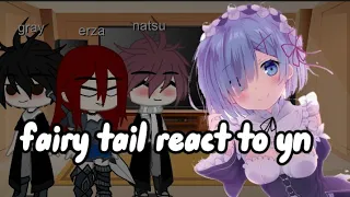 Fairy tail react to yn // Gacha club // Yn as rem // Fairy tail