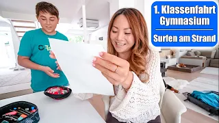 Mit Handy auf Klassenfahrt 😍 Surfen am Strand! Taschengeld & Packliste Koffer packen! Mamiseelen