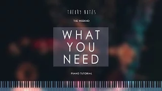 How to Play The Weeknd - What You Need | Theory Notes Piano Tutorial