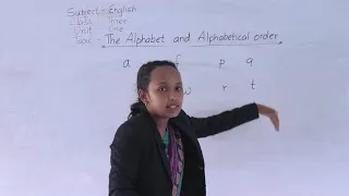 Class 3 English, The Alphabet and Alphabetical Order