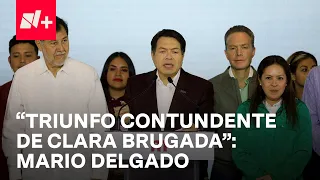 Mario Delgado declara ganadora a Brugada y otros candidatos de Morena