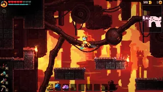 SteamWorld Dig 2 - Hanging Lava Gardens and Spikes & Conveyons