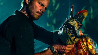 La emboscada del dilofosaurio | Jurassic World: Dominio | Clip en Español