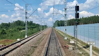 Видео из кабины Ласточки по маршруту Сосново - Приозерск. Карельский перешеек, Ленинградская обл.