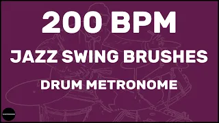 Jazz Swing Brushes | Drum Metronome Loop | 200 BPM